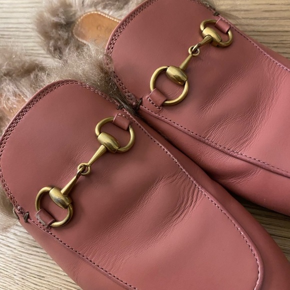 Gucci pink princetown mules with fur - Picture 12 of 12